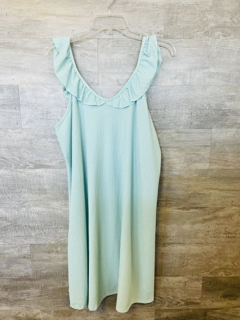 (XL) Ninexis Light Blue Ruffle Dress