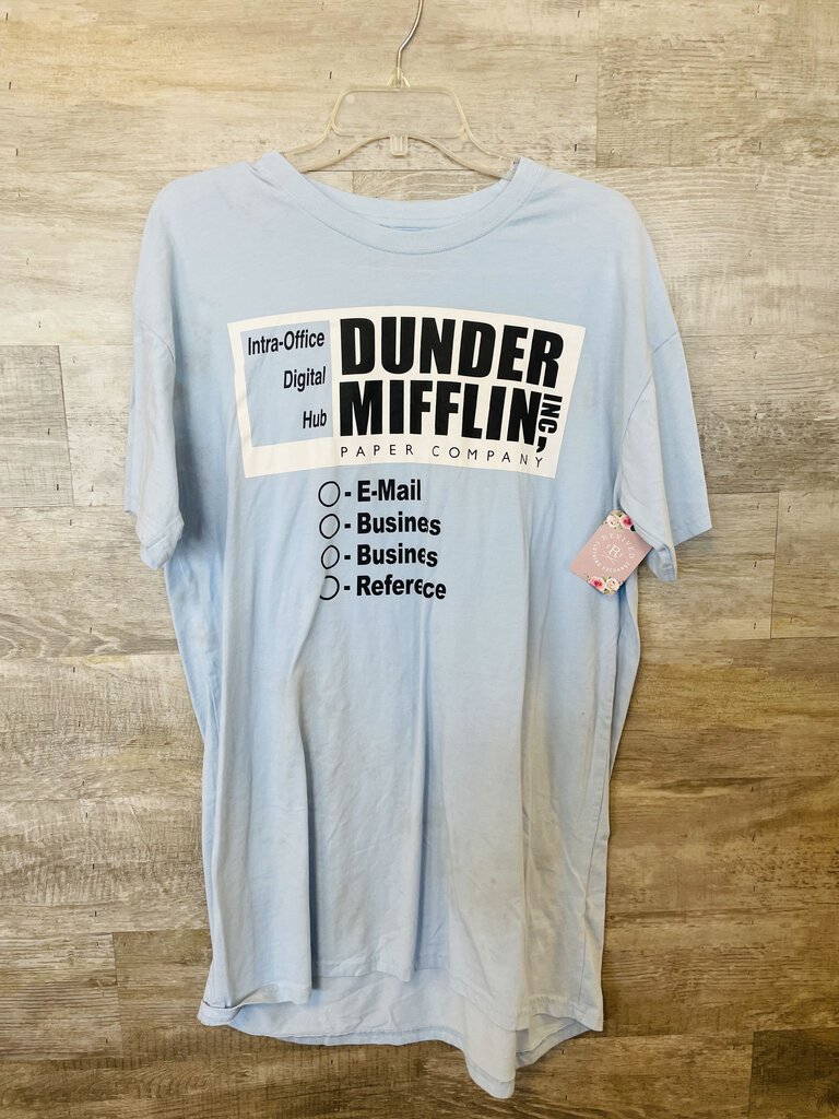 (M) The Office Light Blue Tee
