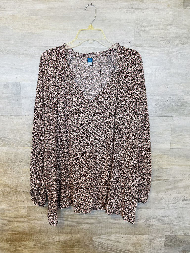 (3x) Old Navy Black Floral Top