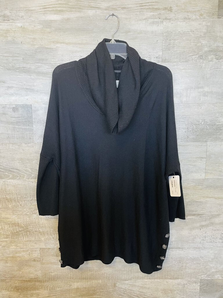 (M) Spense Black Tunic Length Sweater