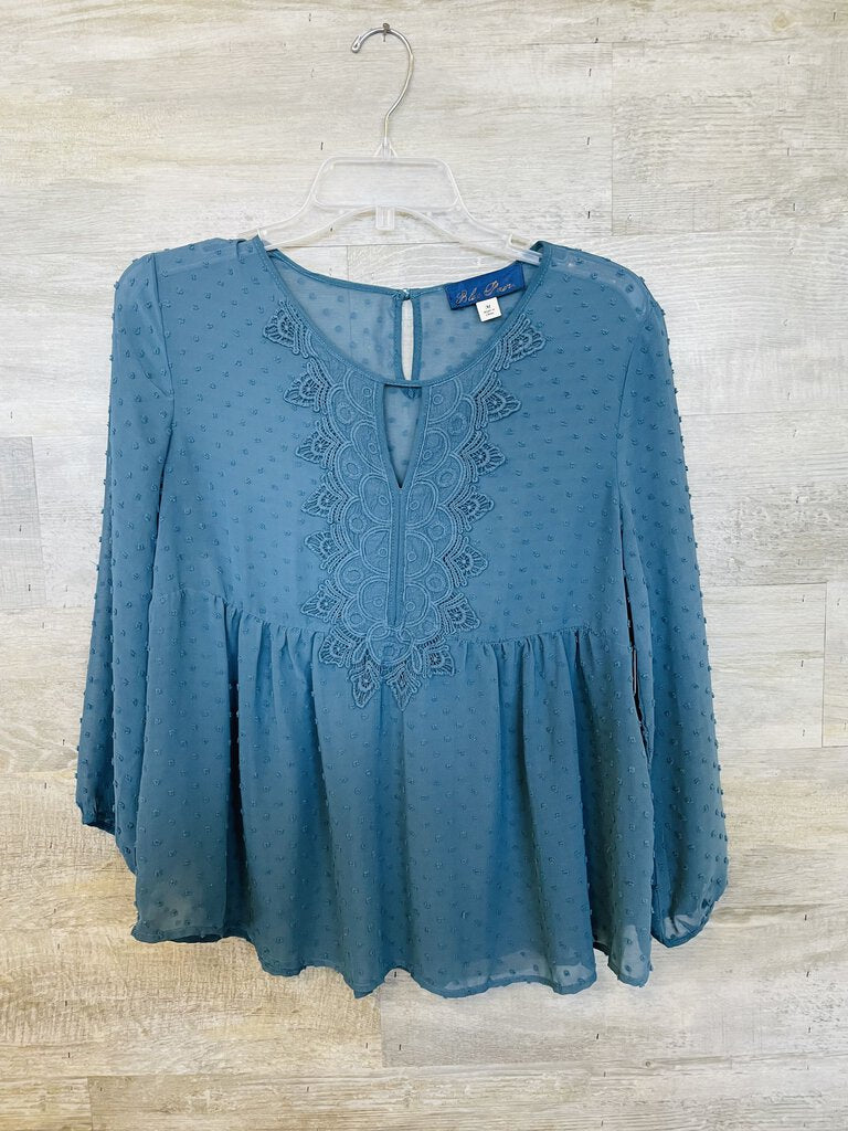 (M) Blue Rain Blue Top