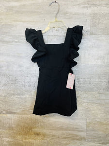 (9/12M) Baileys Blossoms Black Ruffle Dress Girls