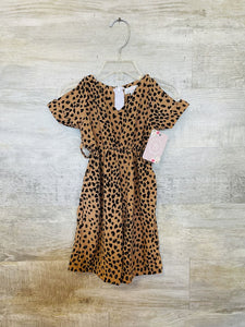 (3/6M) Baileys Blossoms Brown Leopard Print Jumpsuit Girls