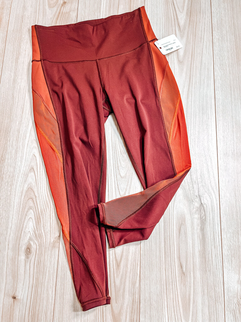 (8) Lululemon Maroon Leggings Womens