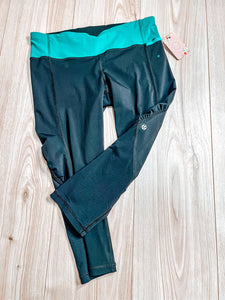 (8) Lululemon Black Teal Leggings Womens