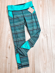 (4) Lululemon Blue Heathered Leggings Womens
