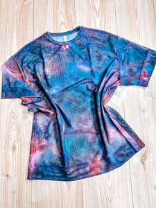 (XS) Athleta Purple Tie Dye Mesh Shirt Womens