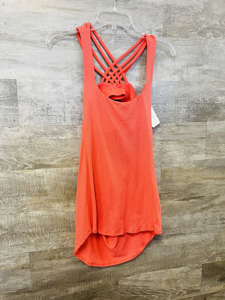 (6) Lululemon Coral Striped Strappy Tank Womens