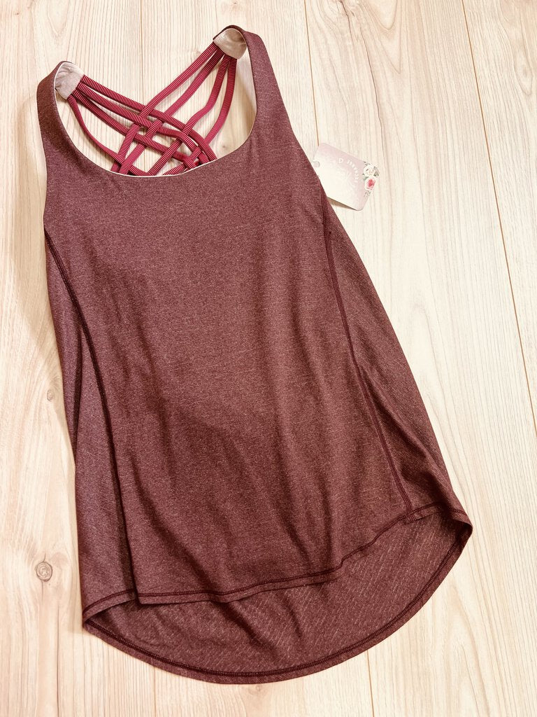 (4) Lululemon Maroon Strappy Tank Womens