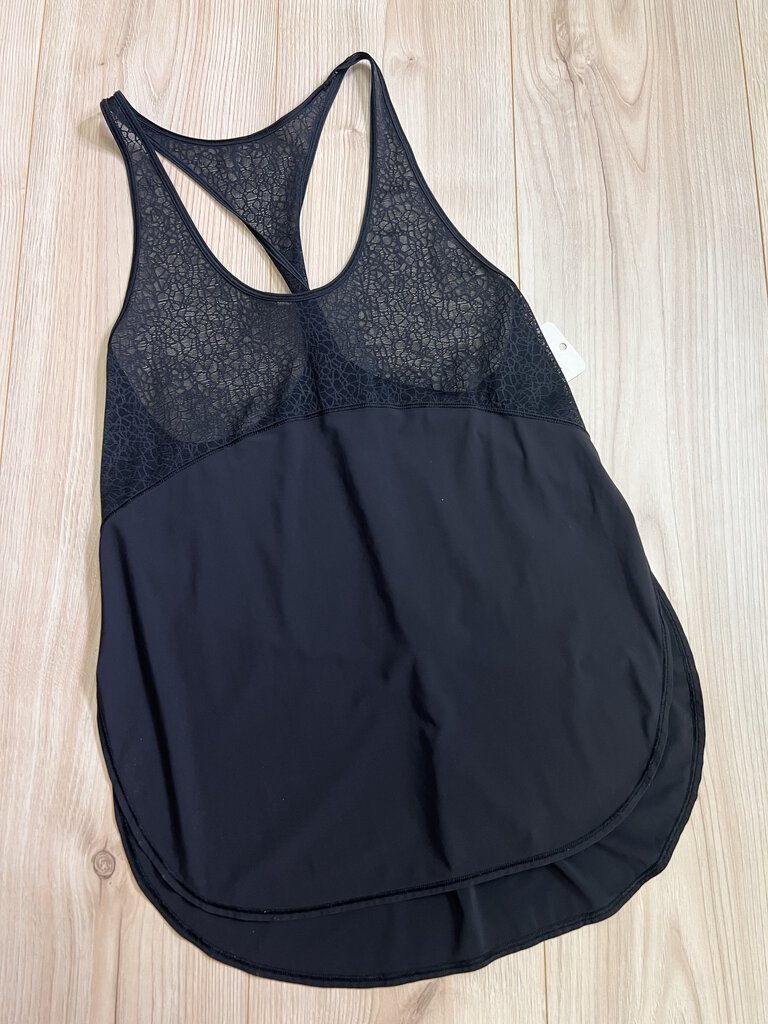 (6) Lululemon Black Mesh Tank Womens