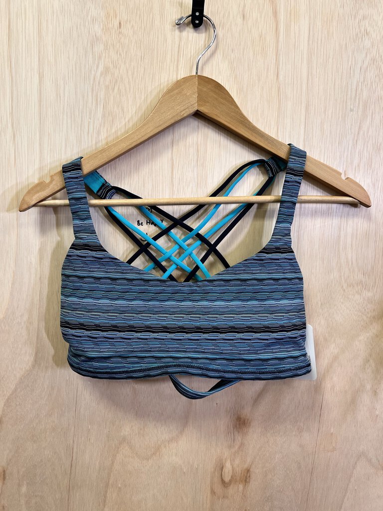 (8) Lululemon Blue Striped Sports Bra Womens