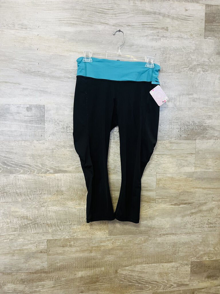 (6) Lululemon Black Teal Leggings Womens
