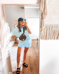 (M) Aerie Blue Terry Cloth Romper Womens