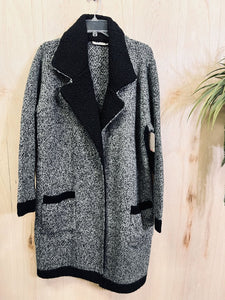 (M/L) Maude Vivante Grey Knit Shacket Womens