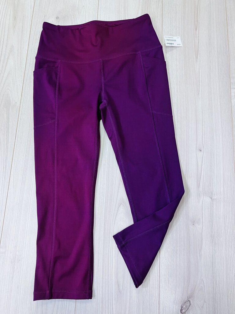(M) RBX Dark Purple Crop Leggings Womens
