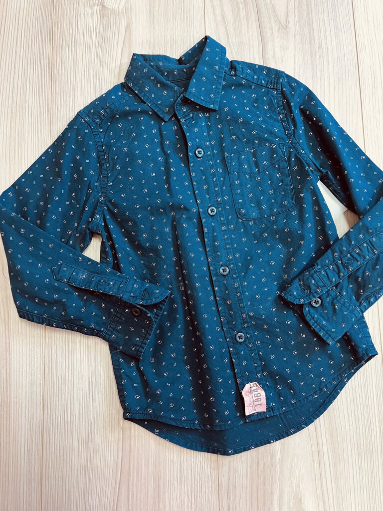 (4T) Place Navy LS Shirt Boyd
