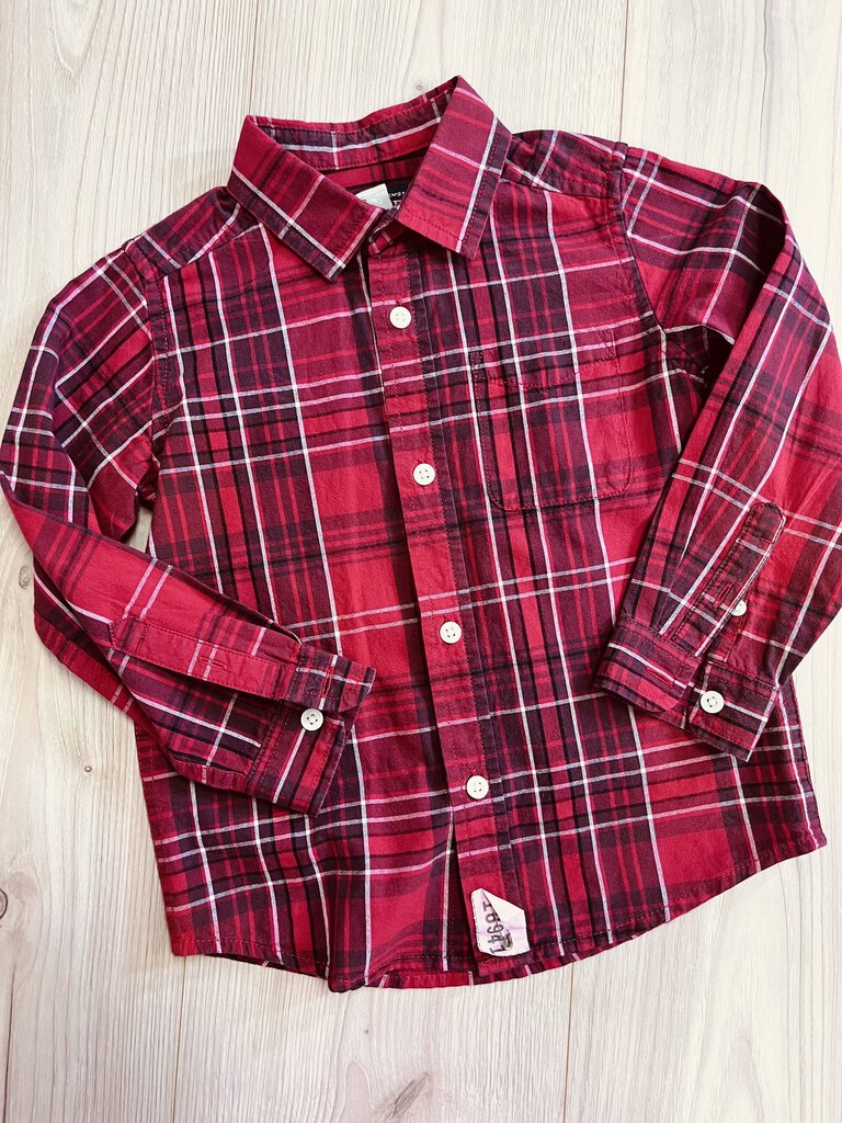 (4T) Place Red Plaid LS Shirt Boyd