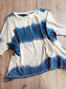 (S) La Miel Blue Tie Dye Shirt Womens