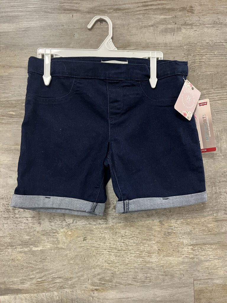 (12) Levi Dark Jean Shorts Girls