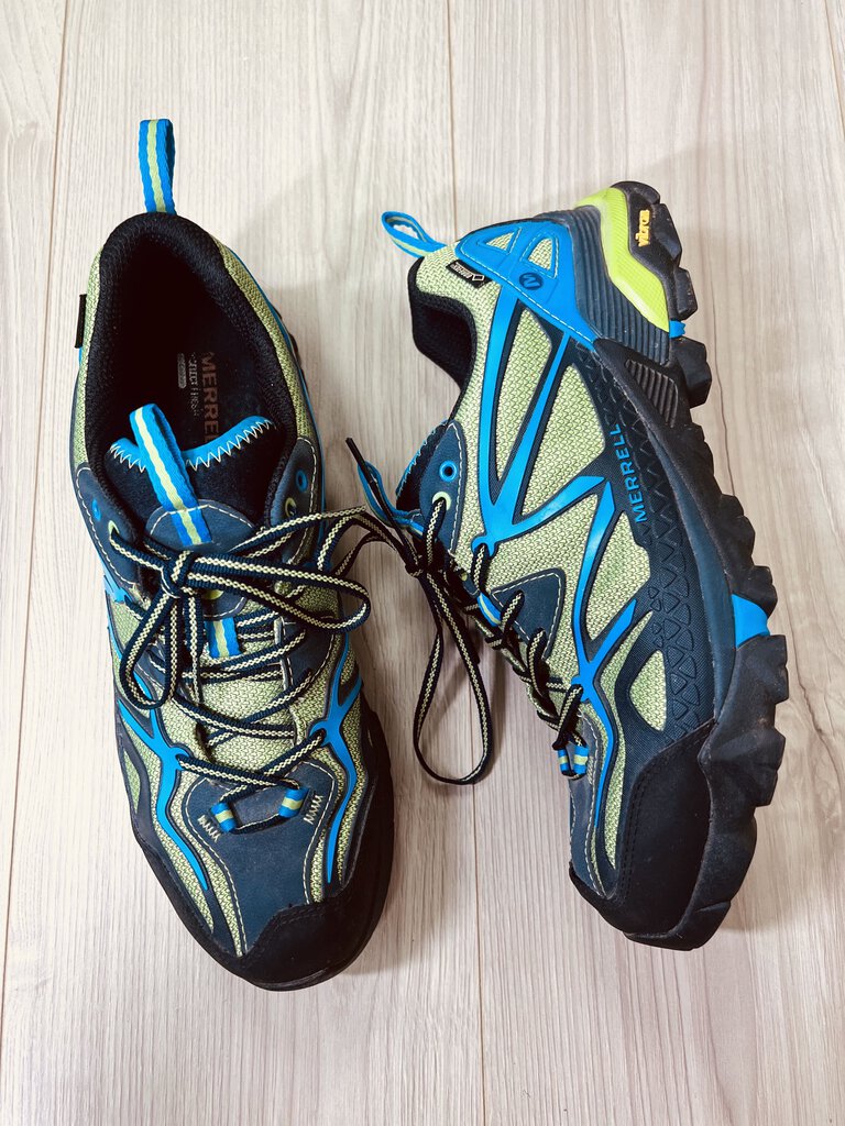 (11) Merrell Green Blue Shoes Mens