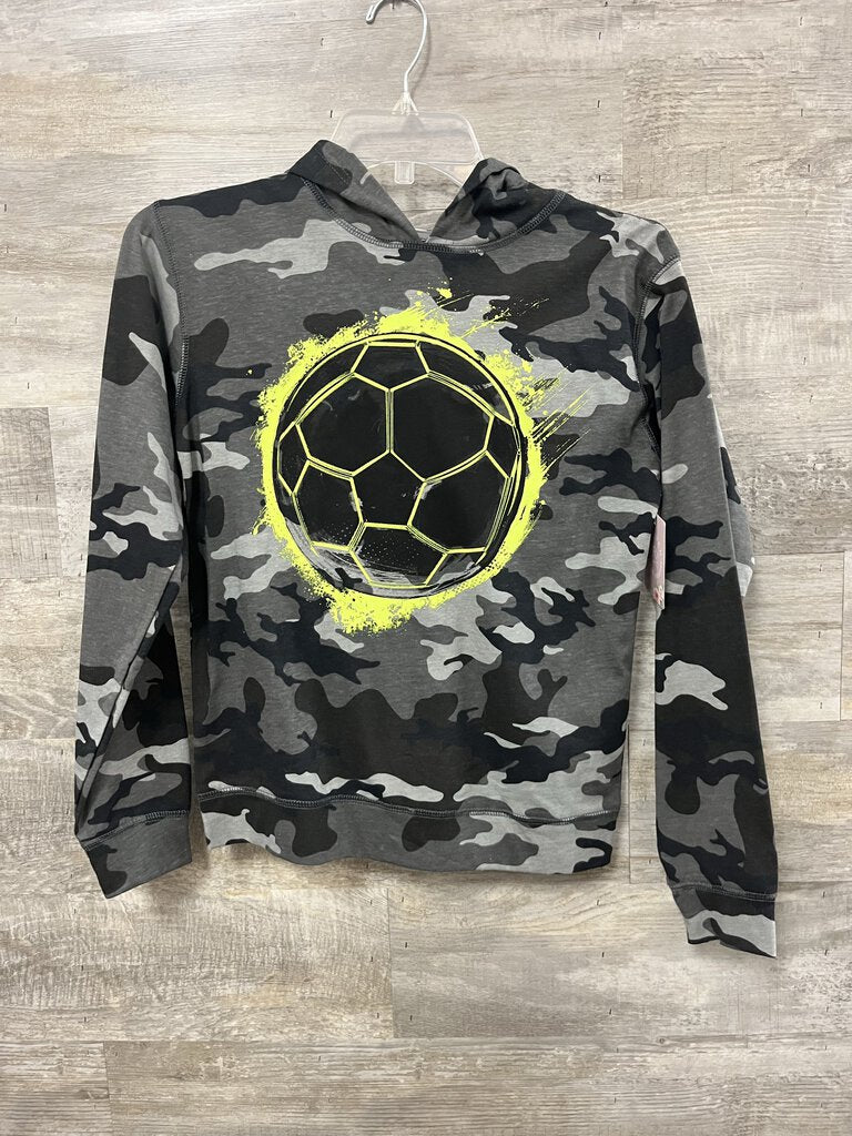 (Small) Tek Gear Gray neon Green Soccer Hoodie Boy's