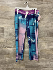 (14/16) Under Armour Purple Teal Lightweight Leggings Girls