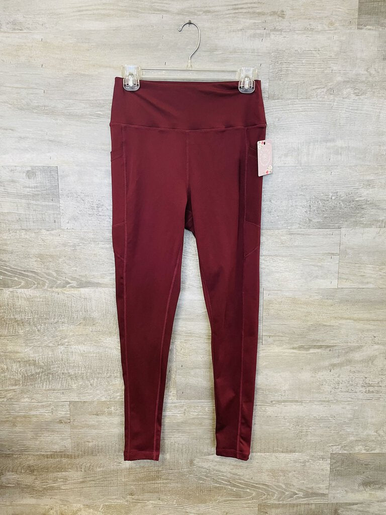 (Small) Gold Nation Maroon Pocket Leggings Women's
