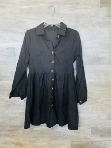 (S) Boutique Black Corduory Dress
