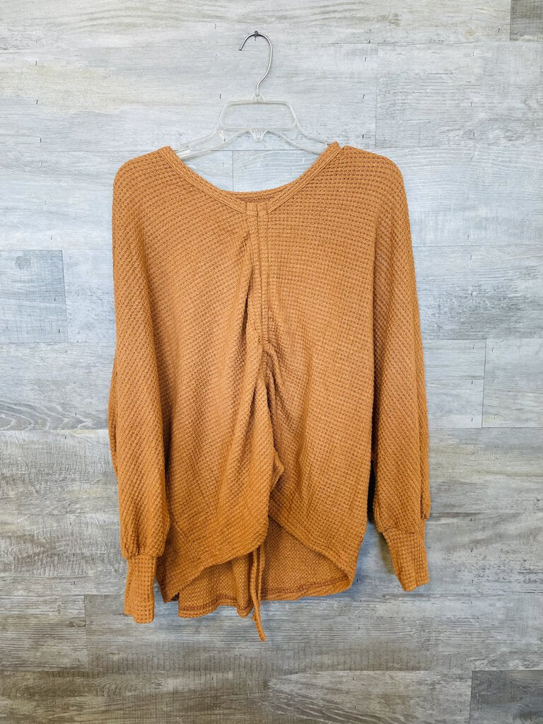 (XL) Boutique Rust Waffle Knit Tunic Women's