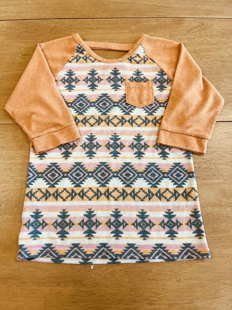 (10) Cruel Girl Aztec Mustard Tee Girls'