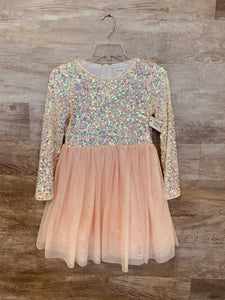 (10/12) Cat & Jack Blush Sequin Dress Girl's