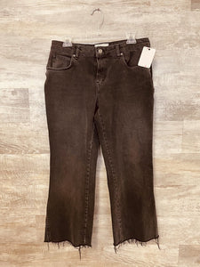 (30) Free People Black Crop Jeans Womens