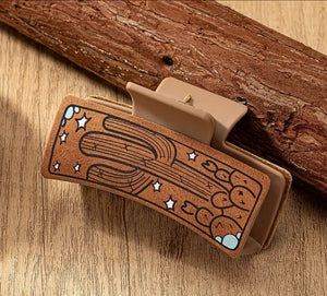 Leather Cactus claw Clip