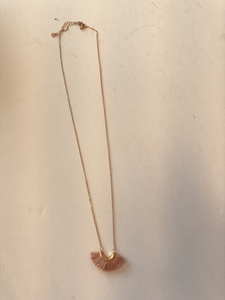 Pink Tassel Necklace