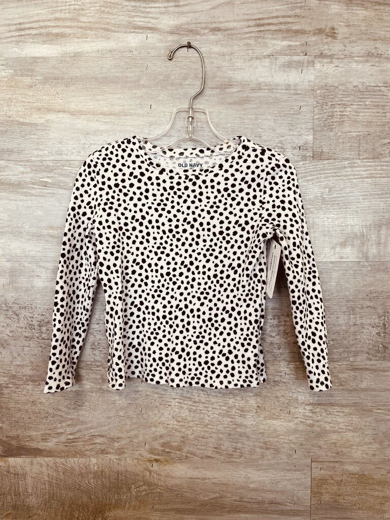 (4T) Old Navy White Black Speckled Long Sleeve Womens