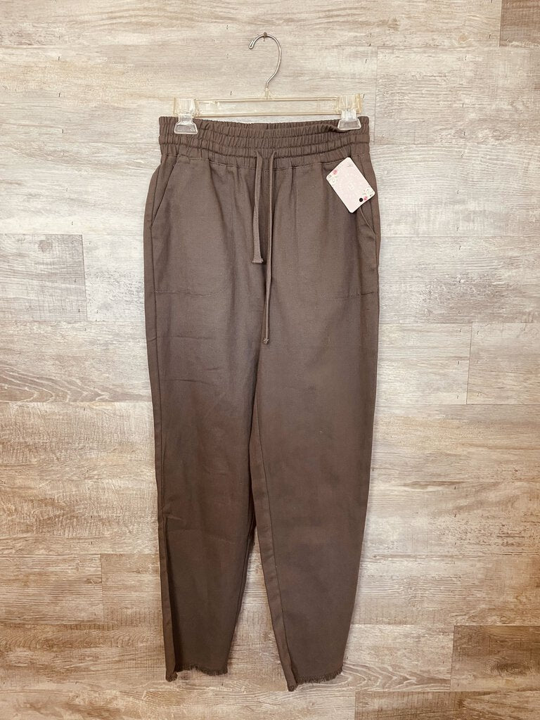 (M) New In Grey Raw Hem Joggers Womens