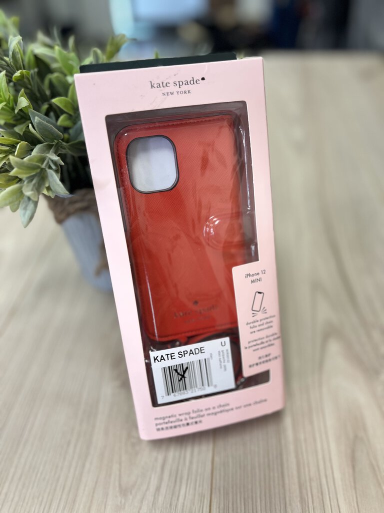 Kate Spade Iphone 12 Mini Red Chain Phone Case Womens