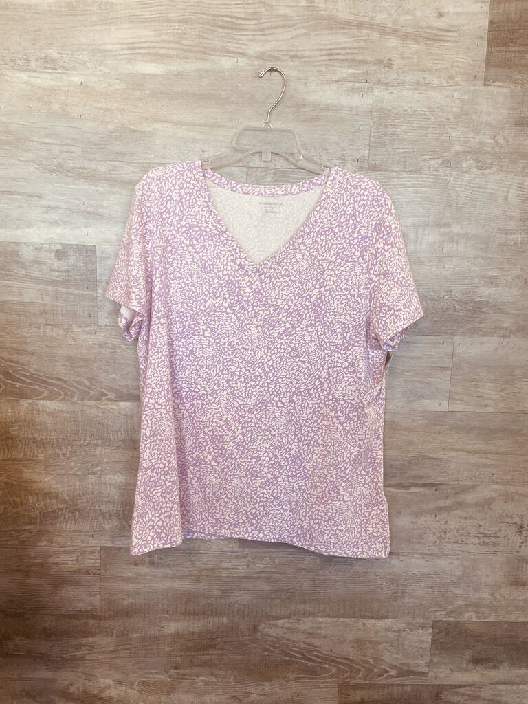 (XXL) Amazon Essentials Pink Patterened Tee Womens