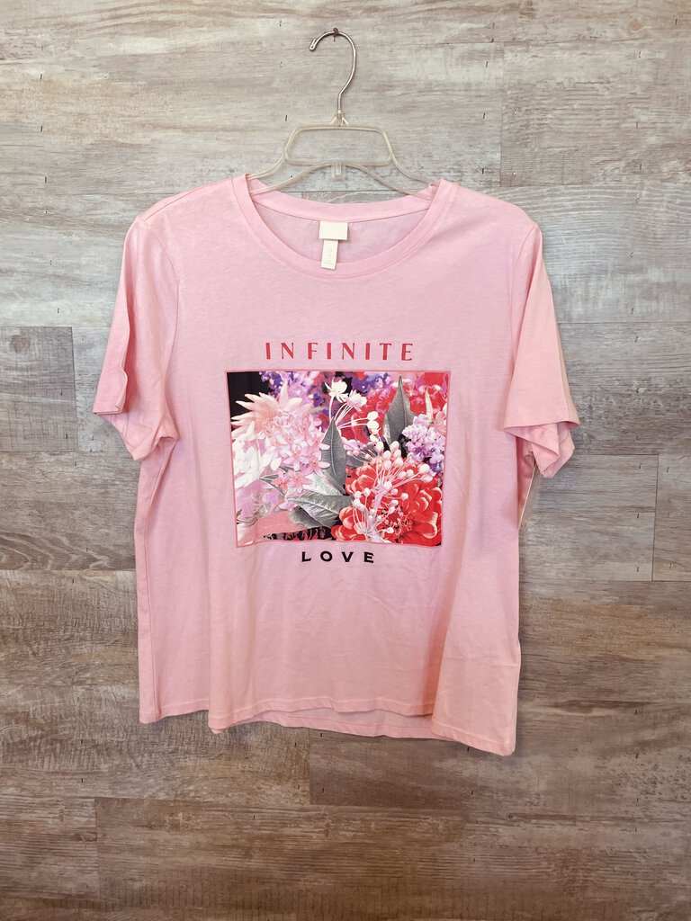 (L) H&M Pink Infinite Tee Womens