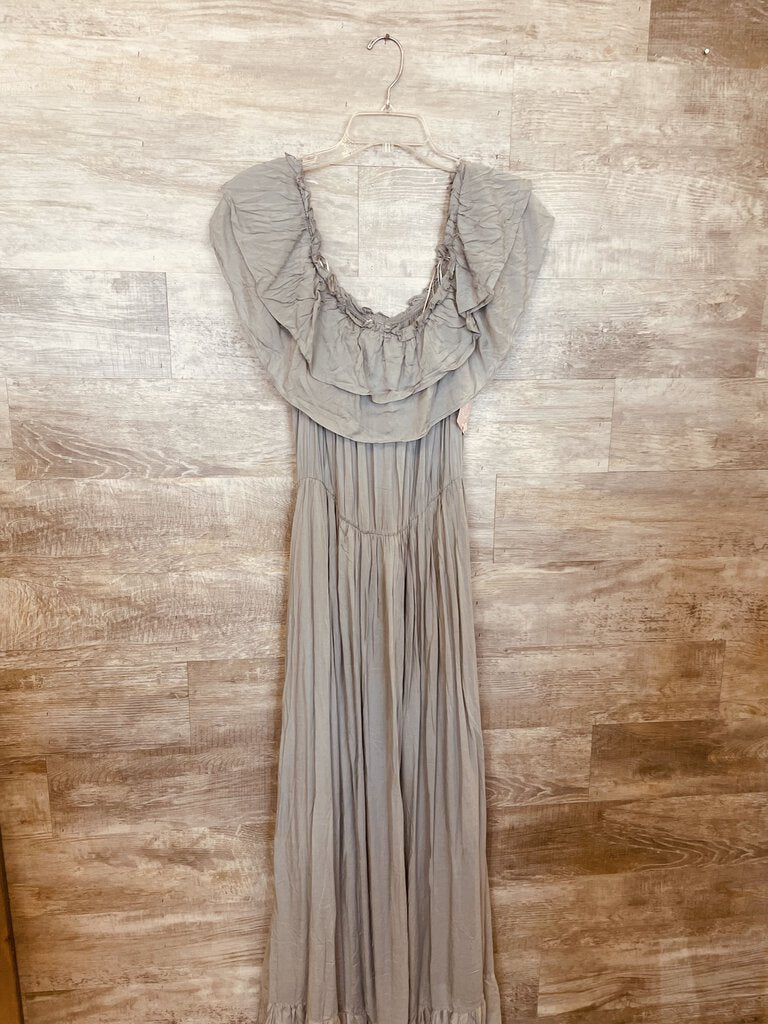 (3XL) Dress Day Light Green Long Dress Womens