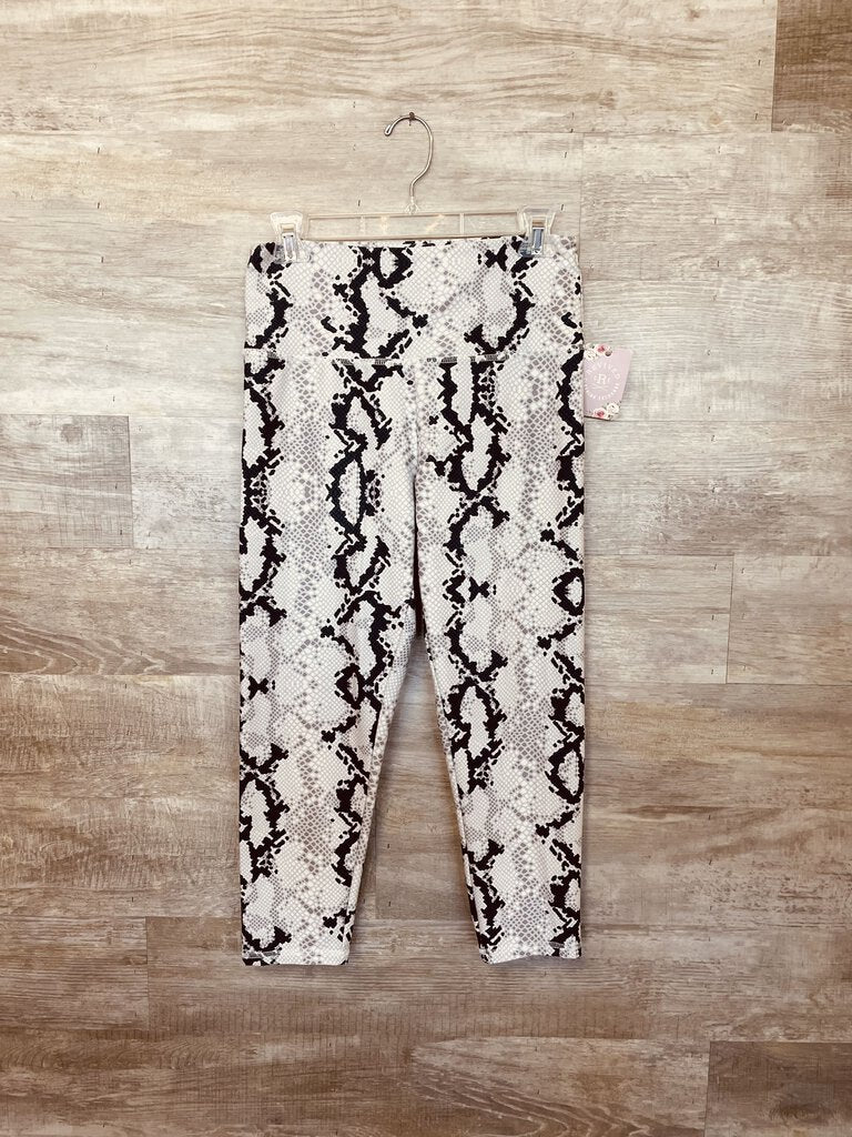 (L) Balance Collection White Snakeskin Leggings Womens