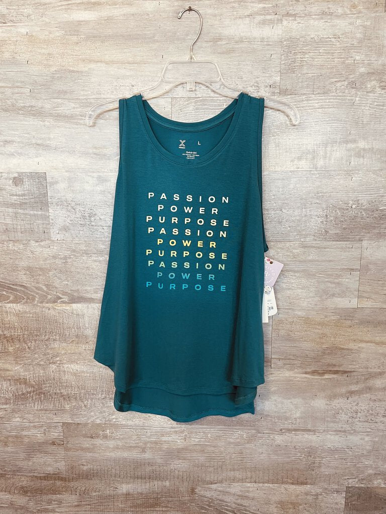(L) Xersion teal Athletic Tank Women's