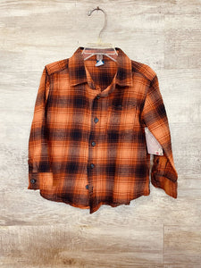 (4T) Old Navy Orange Flannel Boys