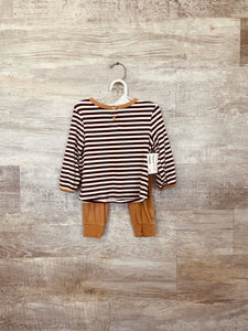 (12M) Cat & Jack Striped Ribbed Outfit Boys