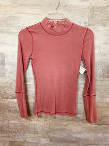 (XS) Free People Red Long Sleeve Shirt Women's