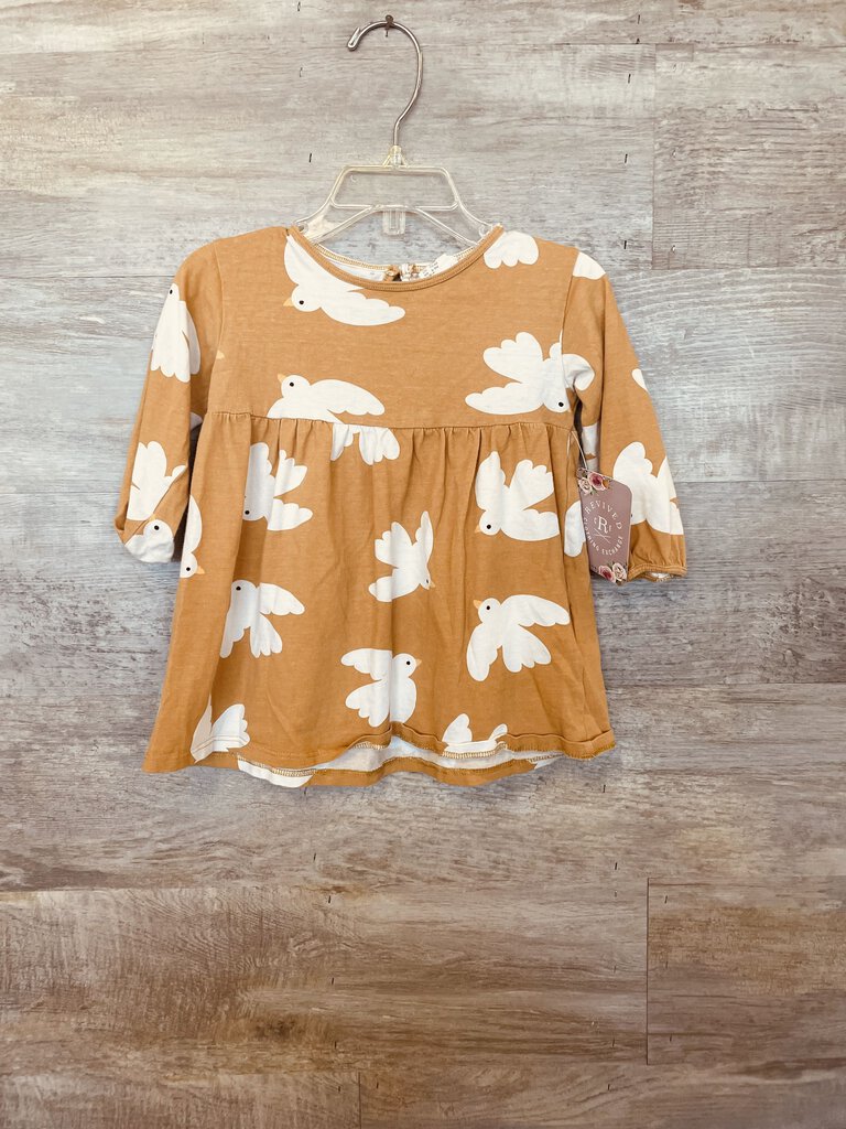 (6/9M) H&M Mustard Bird Dress Girls