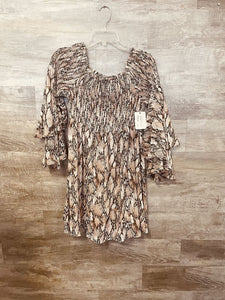 (S) Jodifl Mauve Snakeskin Dress Womens