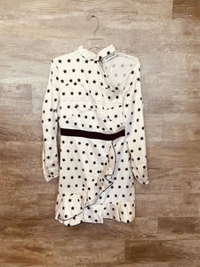 (6) Self Portrait White Star Dress Womens