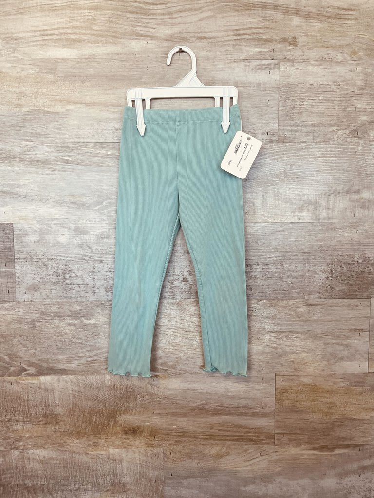 (6) Okie Dokie Teal Ribbed Pants Girls