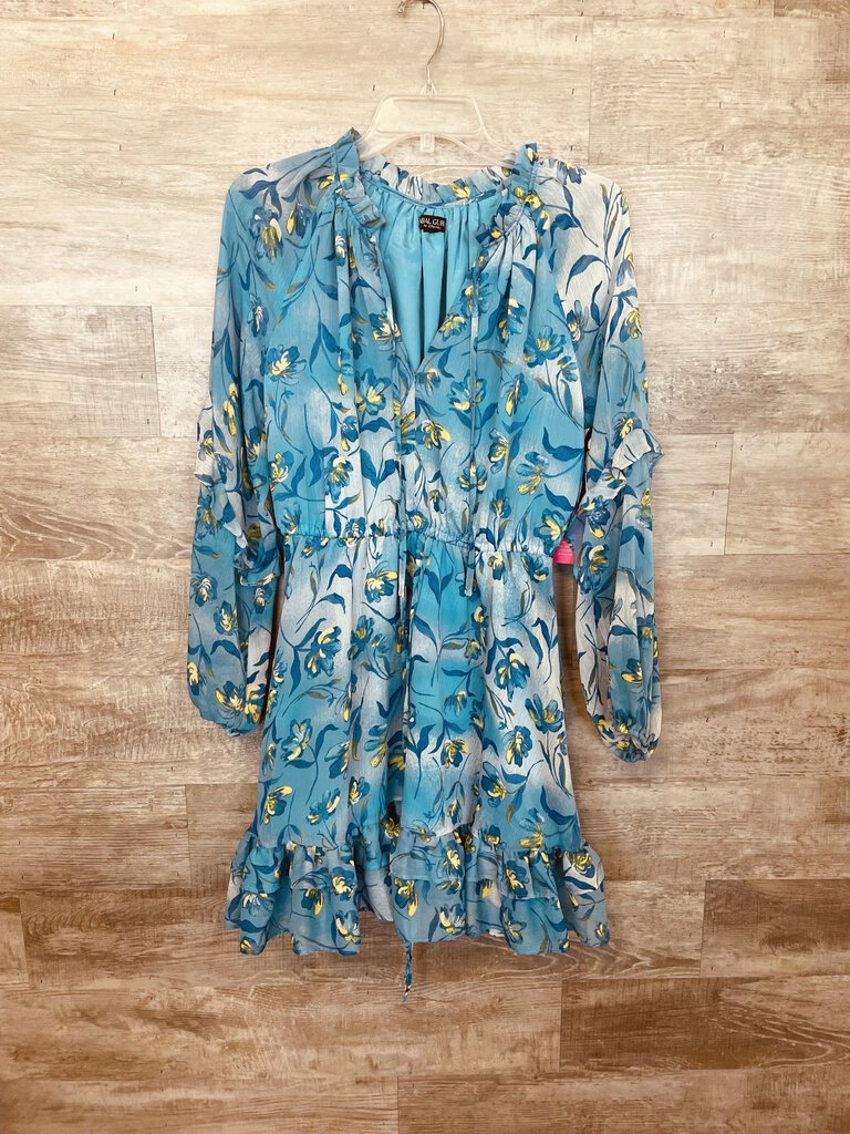 (small) Prabal Gurung Blue Floral Dress Women's